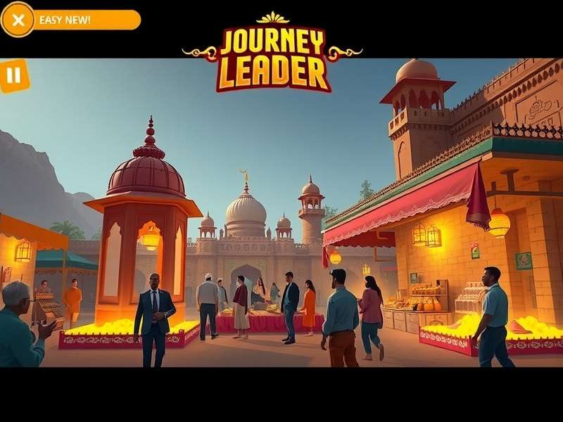 Jaipur Journey Leader game screenshot showing vibrant Jaipur market